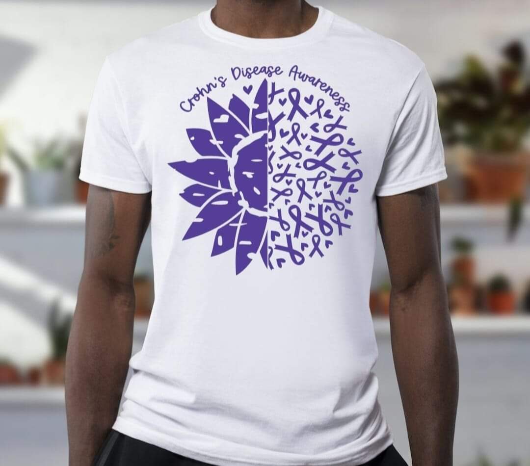 Crohns Disease Awareness T-shirt - Benefits Charity