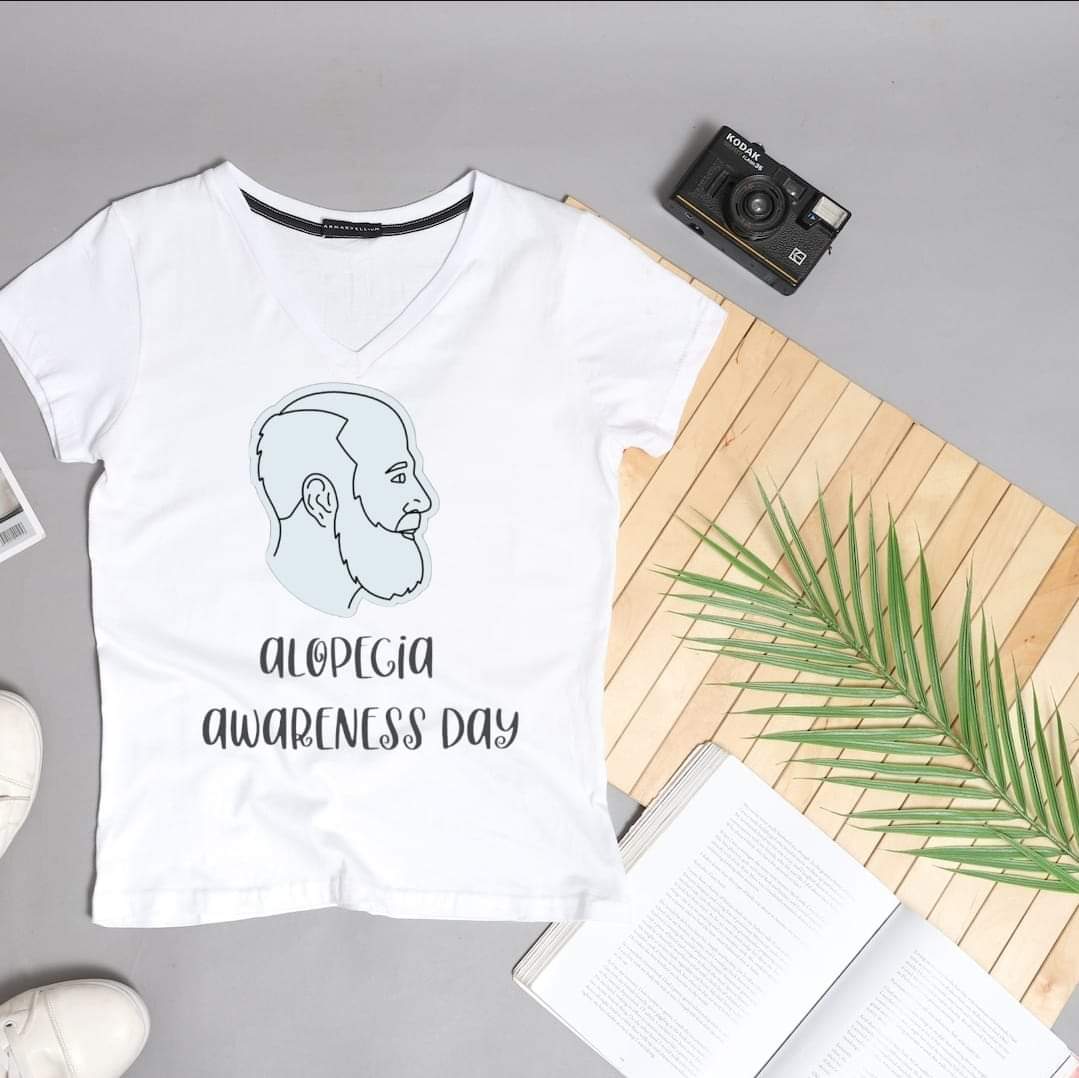 Alopecia Areata Awareness T-shirt - Benefits Charity