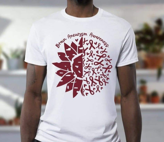 Brain Aneurysm Awareness T-shirt  - Benefits Charity