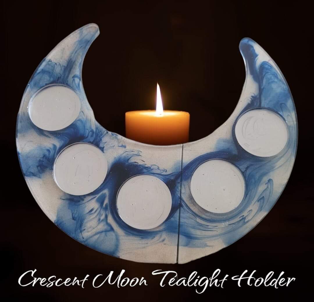 Crescent Moon Shot Glass Holder or Tealight Holder