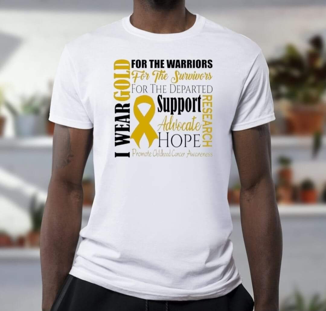 Childhood Cancer Awareness T-shirt  - Benefits Charity