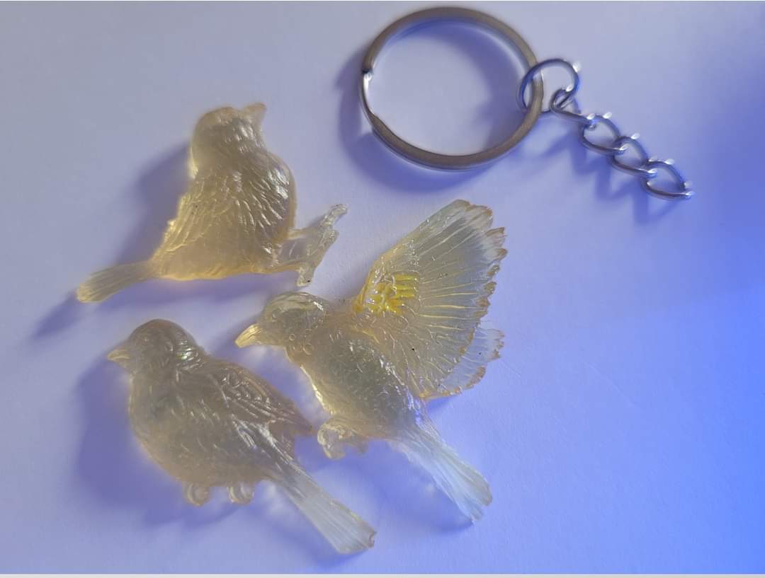 Miniature Bird Keyring - Set of 3