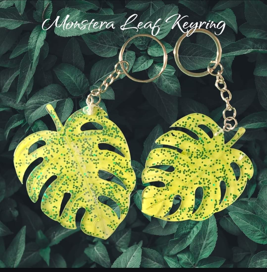 Monstera Leaf Keyring 🍃 🍂 ☘️ 🍁 🍀 🌿