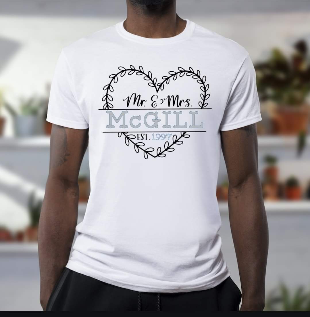 Couples T-shirts - Mr & Mrs, Mr & Mr or Mrs & Mrs