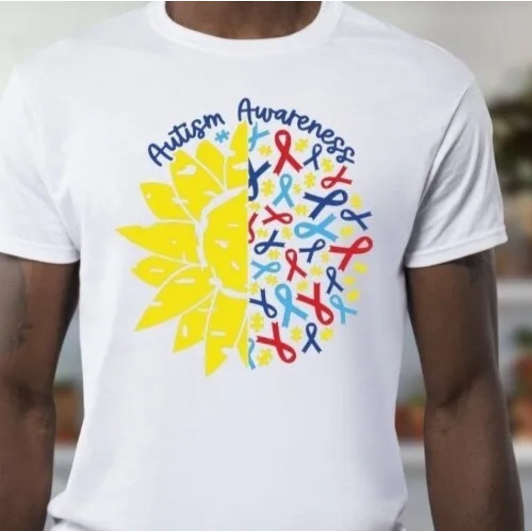 Autism Awareness Flower T-shirt - Benefits Charity