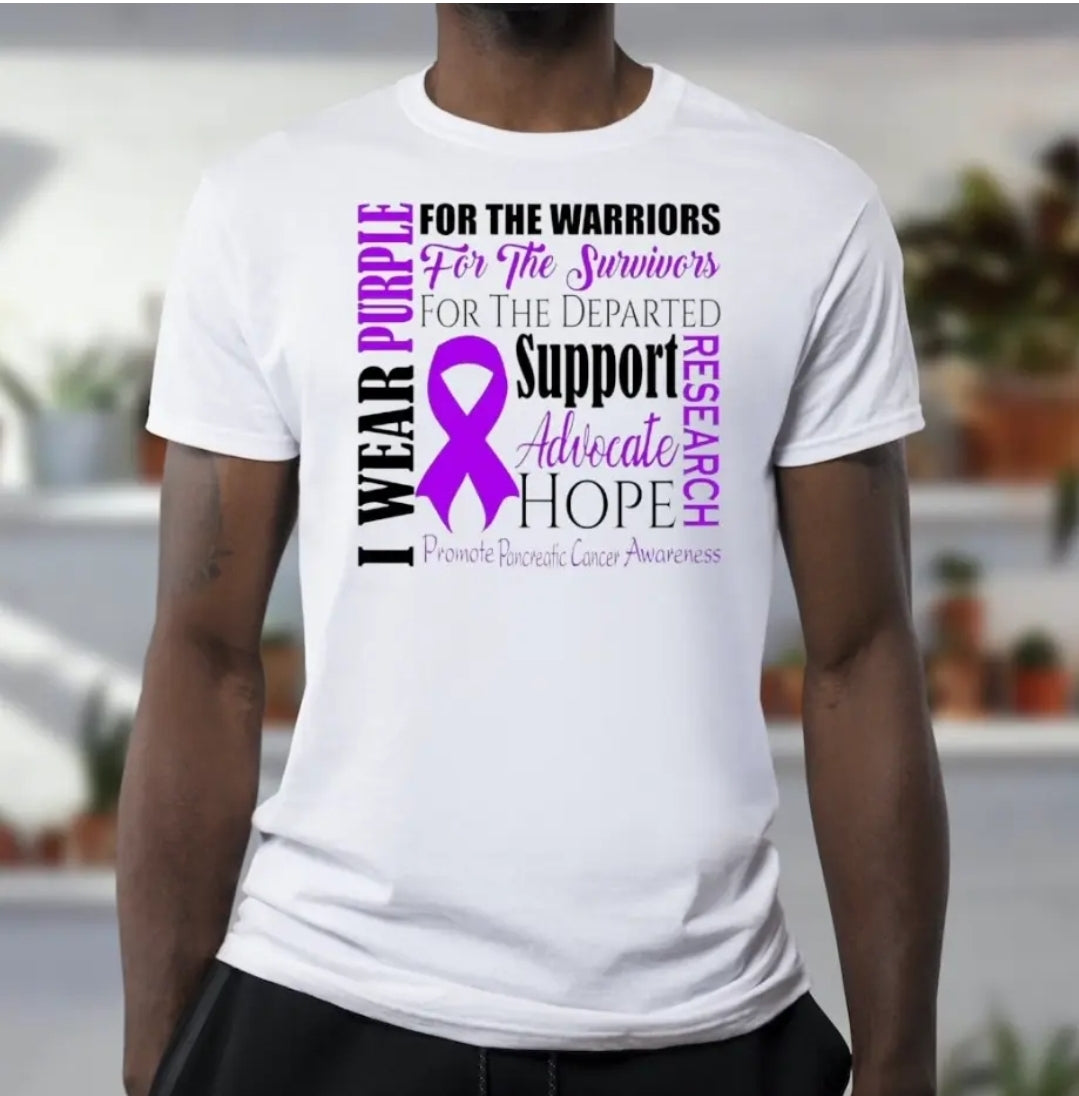 Pancreatic Cancer Awareness T-shirt  - Benefits Charity