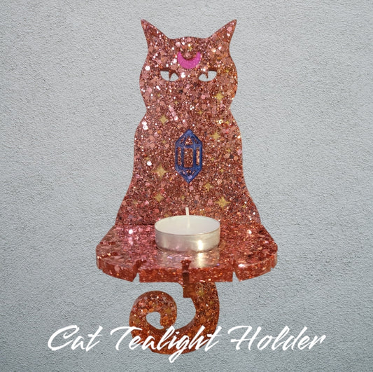 Cat Battery Powered Tealight Holder