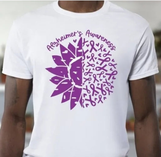 Alzheimer's Awareness T-shirt  - Benefits Charity