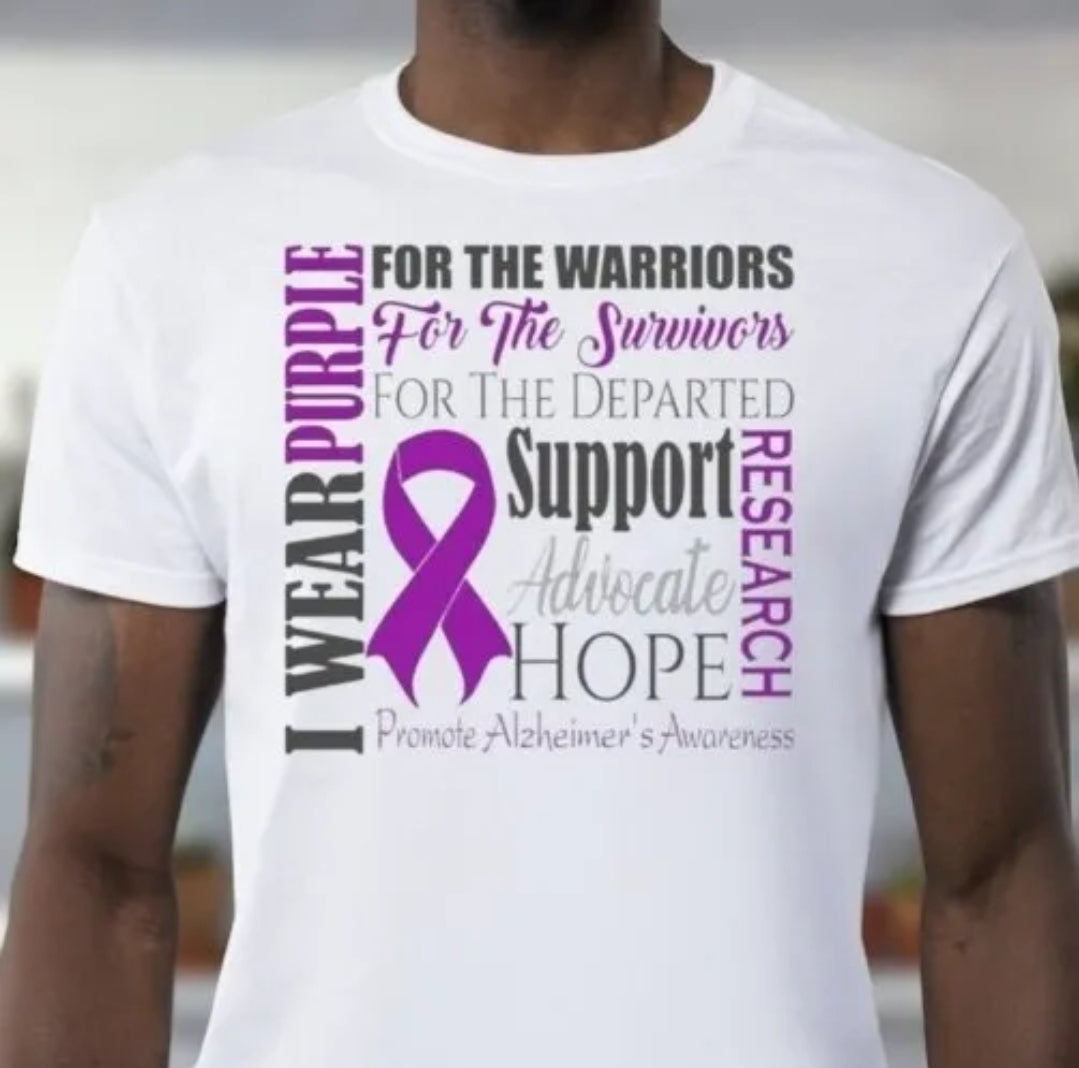 Alzheimer's Awareness T-shirt  - Benefits Charity