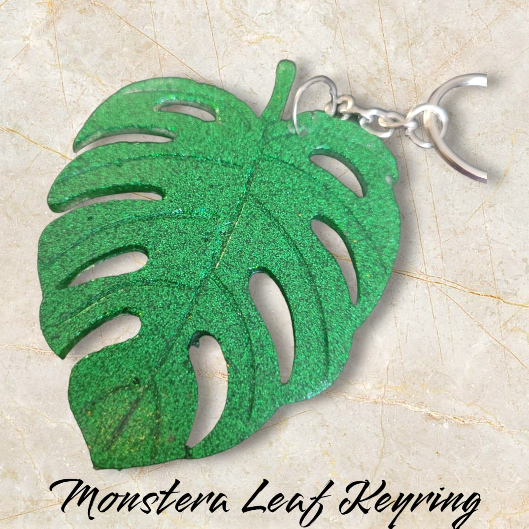 Monstera Leaf Keyring 🍃 🍂 ☘️ 🍁 🍀 🌿