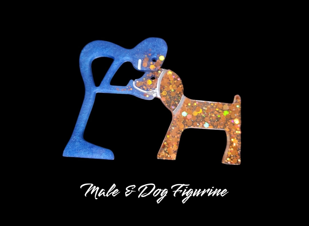 Dog with Boy or Girl Keyring/Wall Hanger