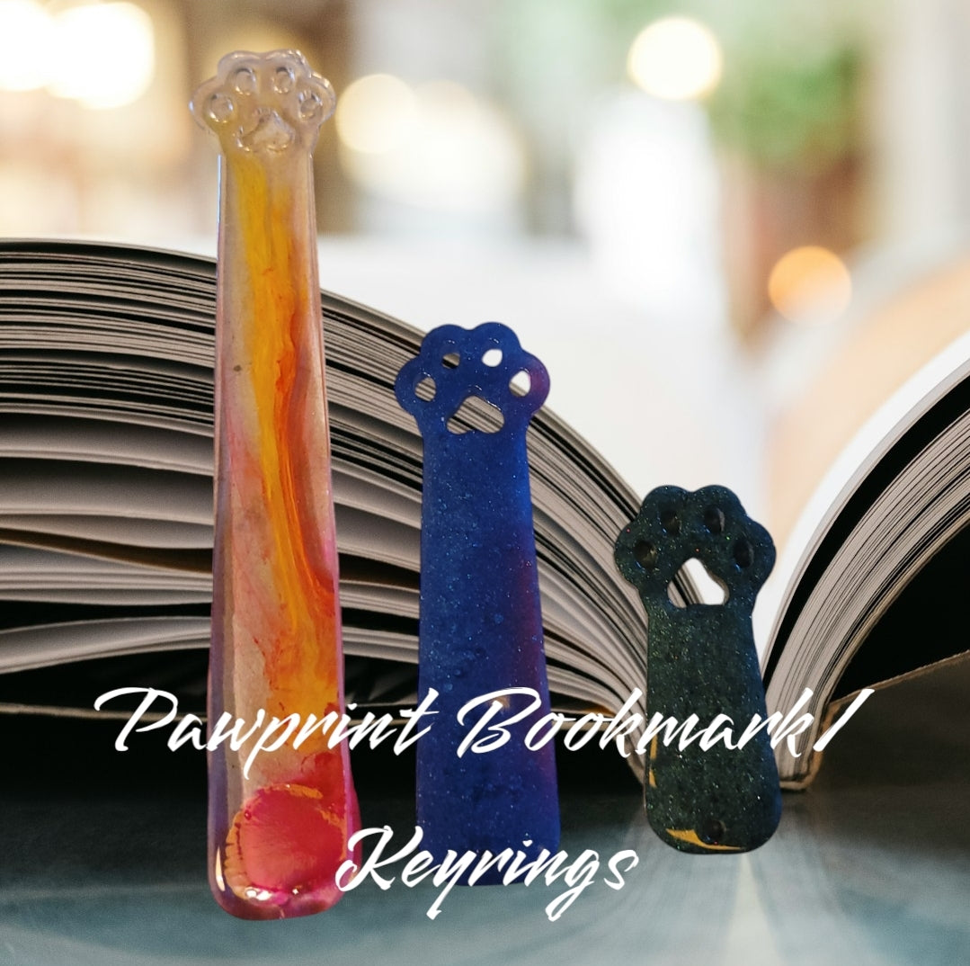 Cat or Pawprint Bookmarks - Resin